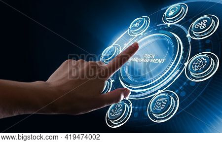 Risk Management And Assessment For Business Investment Concept. Business, Technology, Internet And N