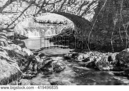 Robbers Bridge In Exmoor National Park