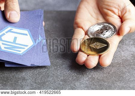 A Concept Image For Investing In Non Fungible Tokens (nfts) Through Ethereum Blockchain. These Are R