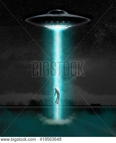 Man Being Abducted By Ufo