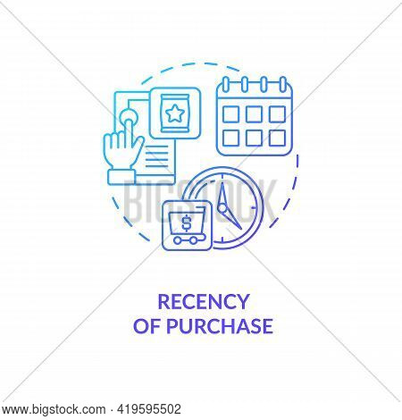 Purchase Recency Concept Icon. Rfm Model Analysis Idea Thin Line Illustration. Analyzing Customer Be