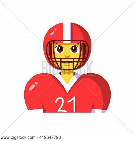 Isolated Amercian Football Player. Sport Icon - Vector