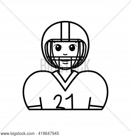 Isolated Amercian Football Player. Sport Icon - Vector