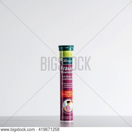 Paris, France - July 30, 2017: Kneipp German Vitamins For Women Package On Table