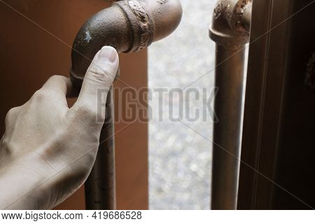 Modern And Industrial Style Loft Room, Stock Photo