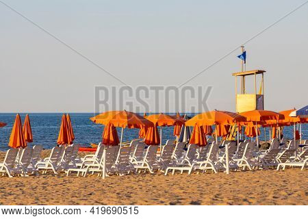 Beach in Rodi Garganico, Apulia, Italy