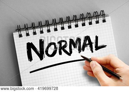 Normal - Text On Notepad, Concept Background