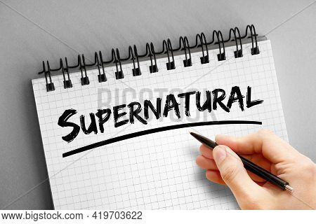 Supernatural - Text On Notepad, Concept Background