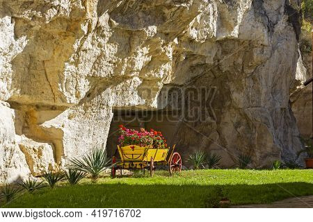 Medieval Basarbovo Rock Monastery Dedicated To Saint Dimitar Basarbowski, Ruse Region, Bulgaria