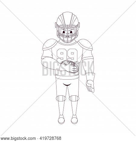 Isolated Amercian Football Player. Sport Icon - Vector