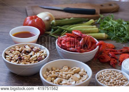 Caruru Brazilian Food Ingredients Typical Food From Bahia.