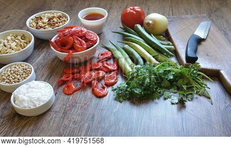 Caruru Brazilian Food Ingredients Typical Food From Bahia.