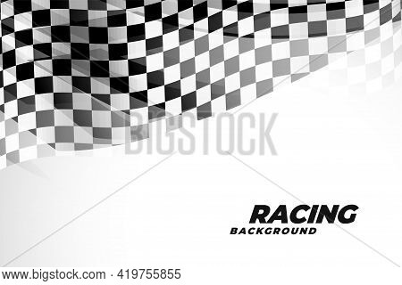Checkred Flad Background For Sports And Racing