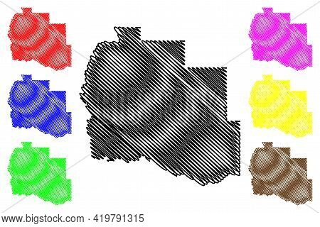 Tillman County, Oklahoma State (u.s. County, United States Of America, Usa, U.s., Us) Map Vector Ill