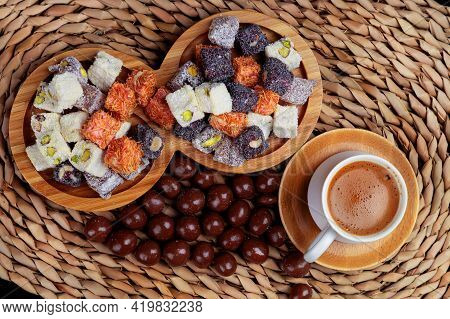 Delicious Food And Drink Preparet For Serving
