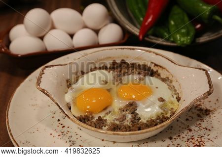 Delicious Food And Drink Preparet For Serving