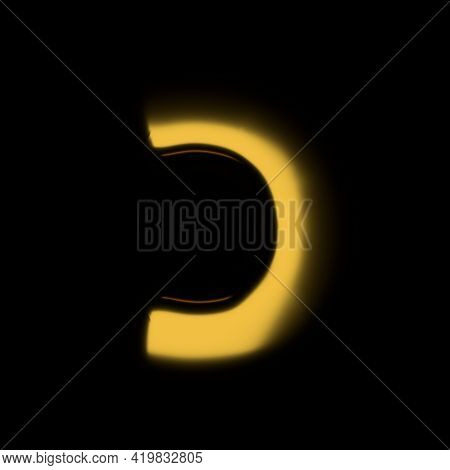Gold Realistic 3d Rendering Hebrew Alphabet, Shiny Metallic Jewfish Symbols And Characters