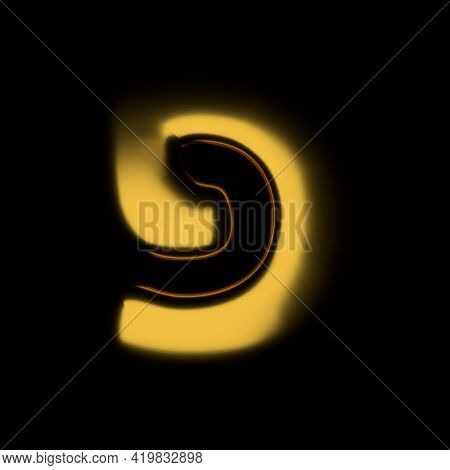 Gold Realistic 3d Rendering Hebrew Alphabet, Shiny Metallic Jewfish Symbols And Characters