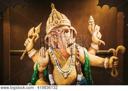Statue Of Ganesha Also Known As Ganapati And Vinayaka, Is One Of Best-known Deities In Hindu Pantheo