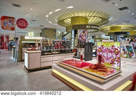 KUALA LUMPUR, MALAYSIA - CIRCA JANUARY, 2020: personal care products on display at Pavilion Kuala Lumpur shopping centre.