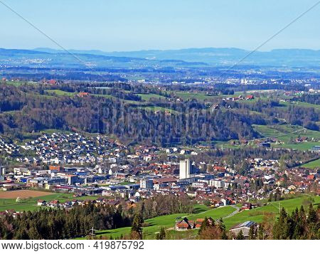The Small Swiss Town Of Malters Near Lake Lucerne And In The Valley Of The River Kleine Emme, Schwar