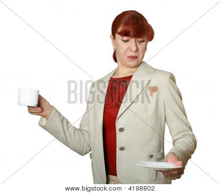 Spot fra kaffe på tøj