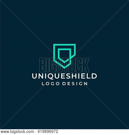 A Modern And Unique Security Logo Designed From One Geometric Line.
Eps 10, Vector.