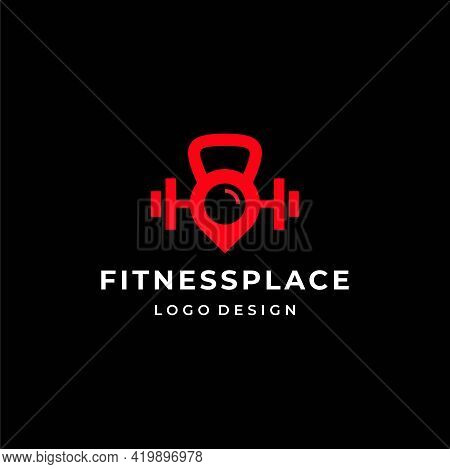 A Modern, Bold And Clear Logo.
Combination Between Kettlebell, Dumbbell And Location.
Eps 10, Vector