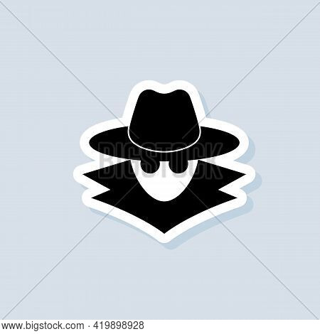 Incognito Sticker. Incognito Logo. Browse In Private. Vector On Isolated Background. Eps 10.