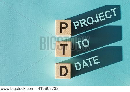 Ptd Word Made With Wood Building Blocks