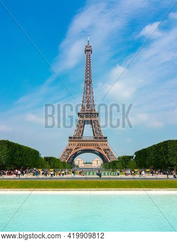 Eiffel Tower And Field Of Mars, Paris, France