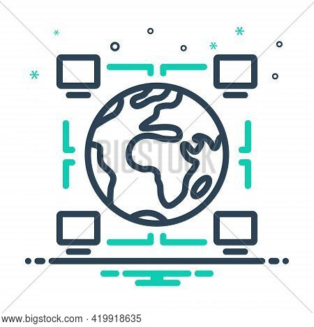 Mix Icon For Intercompany Glob Monitor Technology