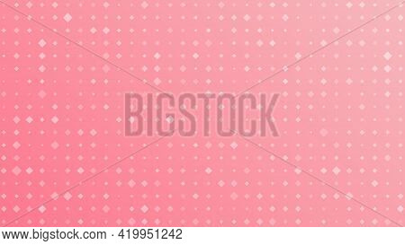Abstract Geometric Background Of Sircles. Red Pixel Background With Empty Space. Vector Illustration