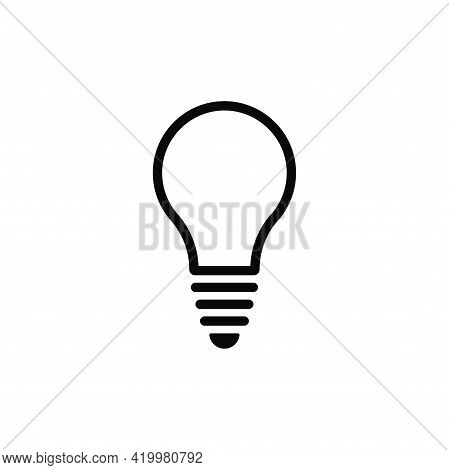 Lightbulb Icon Isolated On White Background. Lightbulb Icon In Trendy Design Style For Web Site And 