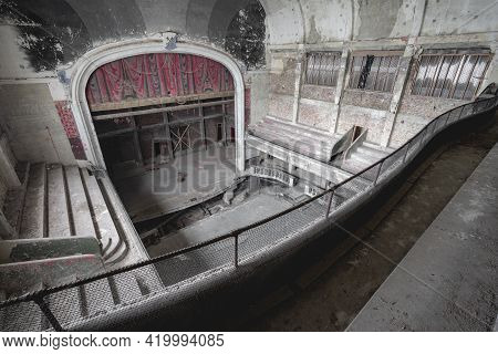 Urbex, Old Abandoned Old Theater Somewhere In Belgium.