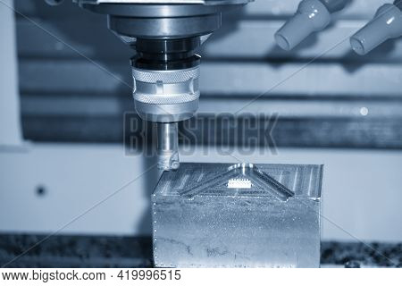 The Cnc Milling Machine Rough Cutting  The Injection Mold Parts By Indexable  Endmill Tools. The Mol