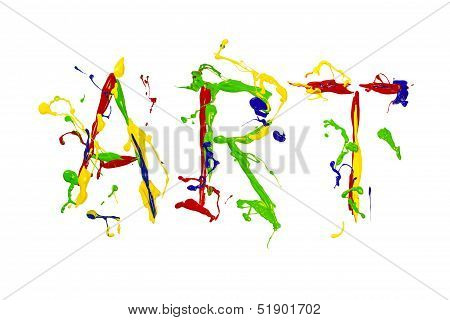 Multicolor Paint Painted Word Art