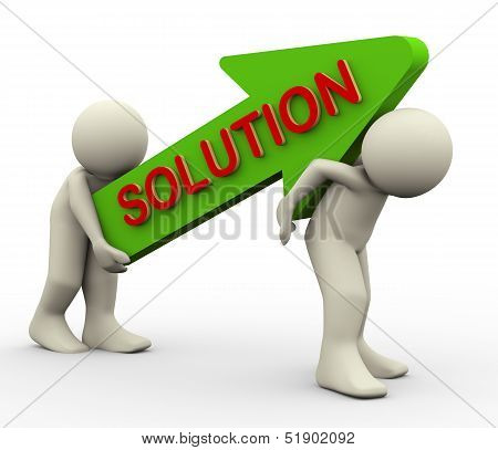 3D People Carrying Solution Arrow