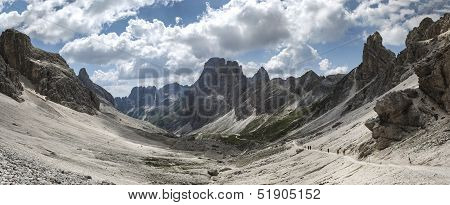 Dolomiti Vajolet Valley Panorama