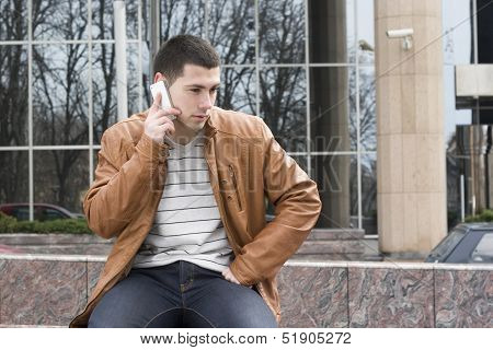 Young Men With Cellphone