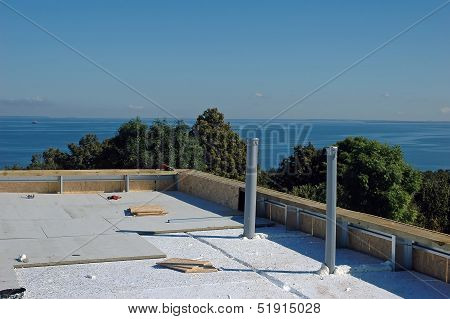 New Roof Construction At Seaside