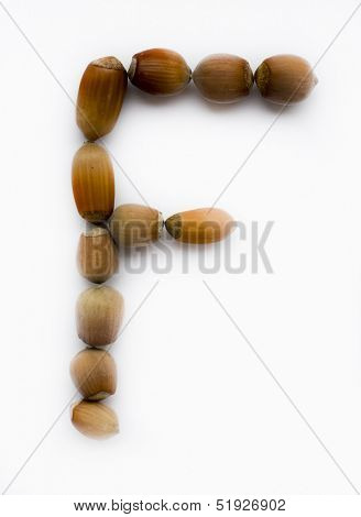 Letter F. Hazelnut.