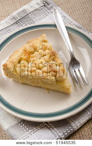 Freshly Baked Crumb Cake On A Plate