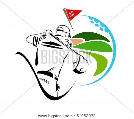 Vector golf player