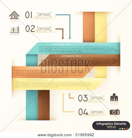 Modern infographics options banner.