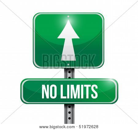No Limits Road Sign Illustration Design