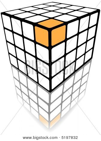 Cube Puzzle Box 3D Solution Reflection