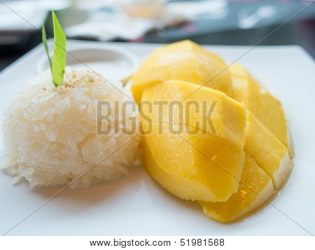 Mango Sticky Rice, Thai Dessert