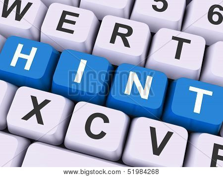 Hint Keys Show Tip Suggestion And Advice