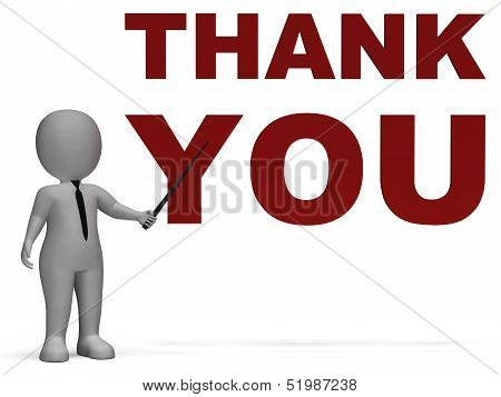 Thank You Notice Shows Thanks